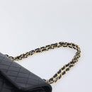 CHANEL Matelasse23 Chain Shoulder Bag Lamb Skin Black Gold CC Auth 214092SAM-8