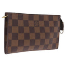 LOUIS VUITTON Damier Ebene Marais Pouch LV Auth 214098A-1