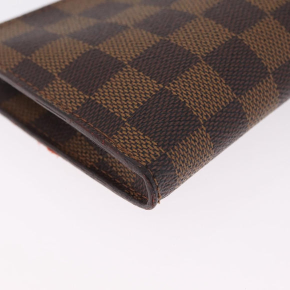 LOUIS VUITTON Damier Ebene Marais Pouch LV Auth 214098A