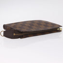 LOUIS VUITTON Damier Ebene Marais Pouch LV Auth 214098A-8