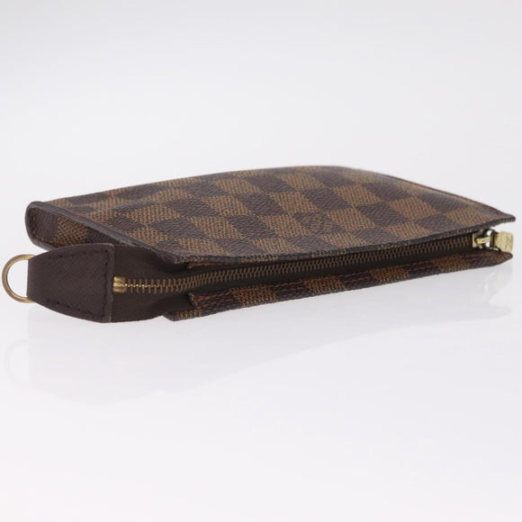 LOUIS VUITTON Damier Ebene Marais Pouch LV Auth 214098A
