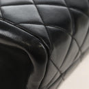 CHANEL Matelasse Chain Shoulder Bag Lamb Skin Black Gold CC Auth 214100SAM-12