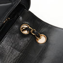 CHANEL Matelasse Chain Shoulder Bag Lamb Skin Black Gold CC Auth 214100SAM-18