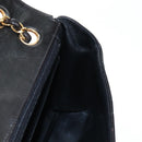 CHANEL Matelasse Chain Shoulder Bag Lamb Skin Black Gold CC Auth 214100SAM-21