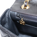 CHANEL Matelasse Chain Shoulder Bag Lamb Skin Black Gold CC Auth 214100SAM-23