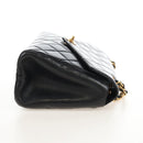 CHANEL Matelasse Chain Shoulder Bag Lamb Skin Black Gold CC Auth 214100SAM-5