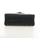 CHANEL Matelasse Chain Shoulder Bag Lamb Skin Black Gold CC Auth 214100SAM-9