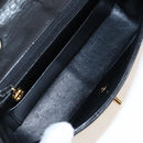 CHANEL Matelasse Chain Shoulder Bag Lamb Skin Black Gold CC Auth 214102SAM-20