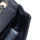 CHANEL Matelasse Chain Shoulder Bag Lamb Skin Black Gold CC Auth 214102SAM-21