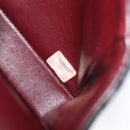 CHANEL Matelasse 25 Double Flap Chain Bag Lamb Skin Black Gold CC Auth 214103SAM-28