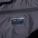 PRADA Leopard Tote Bag Nylon Khaki Silver Auth 214107V-15