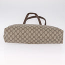 GUCCI GG Supreme Web Sherry Line Tote Bag PVC Beige Gold 39 02 091 Auth 214112A-10