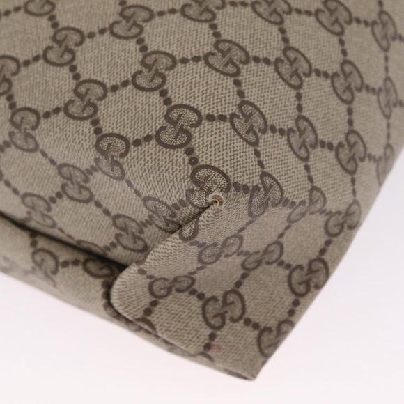 GUCCI GG Supreme Web Sherry Line Tote Bag PVC Beige Gold 39 02 091 Auth 214112A