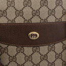 GUCCI GG Supreme Web Sherry Line Tote Bag PVC Beige Gold 39 02 091 Auth 214112A-16