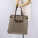 GUCCI GG Supreme Web Sherry Line Tote Bag PVC Beige Gold 39 02 091 Auth 214112A-24