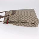 GUCCI GG Supreme Web Sherry Line Tote Bag PVC Beige Gold 39 02 091 Auth 214112A-5