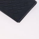 Bottega Veneta INTRECCIATO Card Case Leather Navy Auth 214117M-10