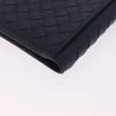 Bottega Veneta INTRECCIATO Card Case Leather Navy Auth 214117M-11