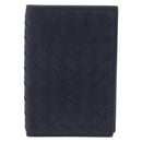 Bottega Veneta INTRECCIATO Card Case Leather Navy Auth 214117M-2