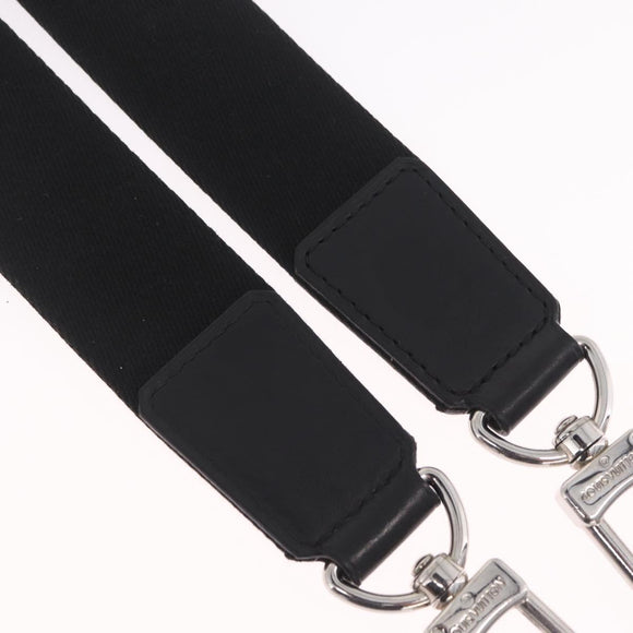 LOUIS VUITTON Tadao Shoulder Strap Canvas Black Silver LV Auth 214127V