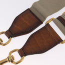 GUCCI Shoulder Strap Canvas Beige Gold Auth 214128-11