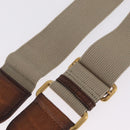 GUCCI Shoulder Strap Canvas Beige Gold Auth 214128-12