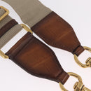 GUCCI Shoulder Strap Canvas Beige Gold Auth 214128-4
