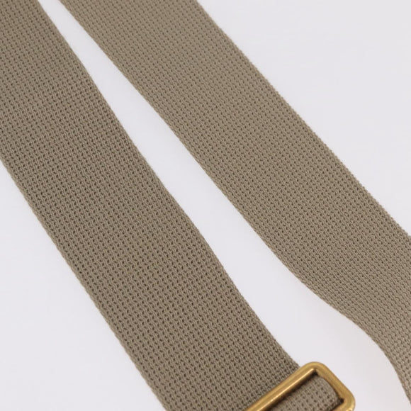 GUCCI Shoulder Strap Canvas Beige Gold Auth 214128