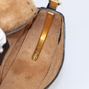 FENDI Moonlight Shoulder Bag Leather Black Gold Auth 214143V-22