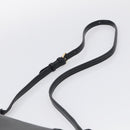 FENDI Moonlight Shoulder Bag Leather Black Gold Auth 214143V-8