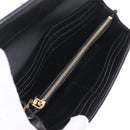 Miu Miu Matelasse Long Wallet Leather Black Gold Auth 214151A-16