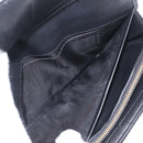 Miu Miu Matelasse Long Wallet Leather Black Gold Auth 214151A-17