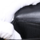 Miu Miu Matelasse Long Wallet Leather Black Gold Auth 214151A-22