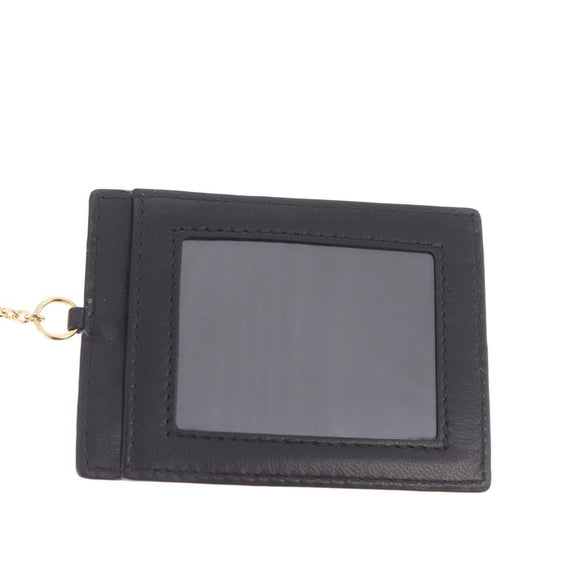 Miu Miu Matelasse Long Wallet Leather Black Gold Auth 214151A