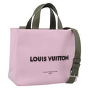 LOUIS VUITTON Shopper Tote Mini Bag Leather 2way Pink M15239 LV Auth 214188SAM-1