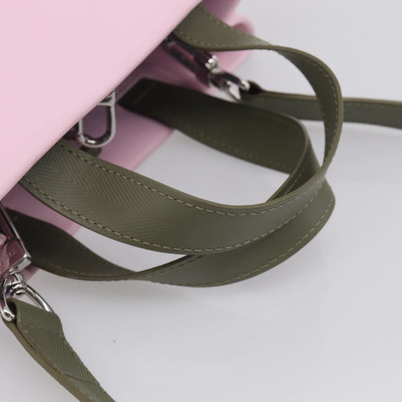 LOUIS VUITTON Shopper Tote Mini Bag Leather 2way Pink M15239 LV Auth 214188SAM