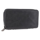LOUIS VUITTON Damier Infini Zippy XL Travel Case Black N61254 LV Auth 214190-1