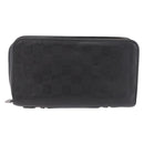 LOUIS VUITTON Damier Infini Zippy XL Travel Case Black N61254 LV Auth 214190-2