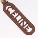 CELINE Key Holder Leather Brown Gold Auth 214192-2