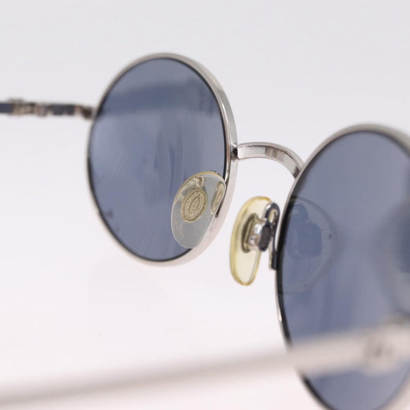 CHANEL Sunglasses metal Silver CC Auth 214201