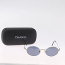 CHANEL Sunglasses metal Silver CC Auth 214201-16