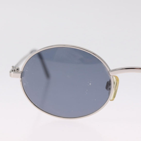 CHANEL Sunglasses metal Silver CC Auth 214201