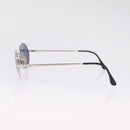 CHANEL Sunglasses metal Silver CC Auth 214201-7