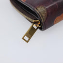 Saint Laurent Wallet Leather Bordeaux Gold Auth 214202A-13