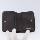 Saint Laurent Wallet Leather Bordeaux Gold Auth 214202A-15
