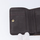Saint Laurent Wallet Leather Bordeaux Gold Auth 214202A-17