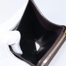 Saint Laurent Wallet Leather Bordeaux Gold Auth 214202A-19