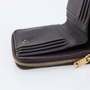 Saint Laurent Wallet Leather Bordeaux Gold Auth 214202A-22