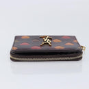 Saint Laurent Wallet Leather Bordeaux Gold Auth 214202A-6