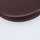 Cartier Must Line Coin Purse Leather Bordeaux Gold Auth 214203A-11